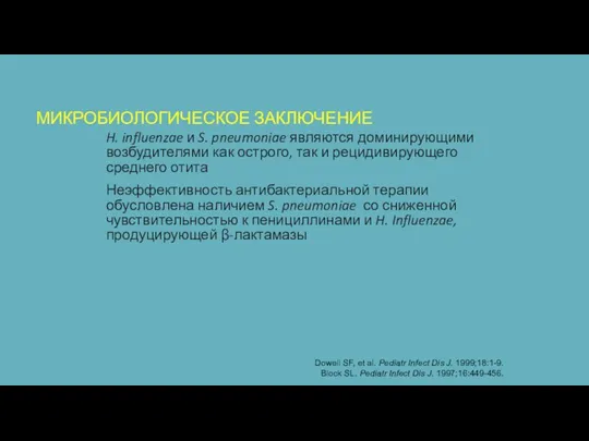 Dowell SF, et al. Pediatr Infect Dis J. 1999;18:1-9. Block SL. Pediatr