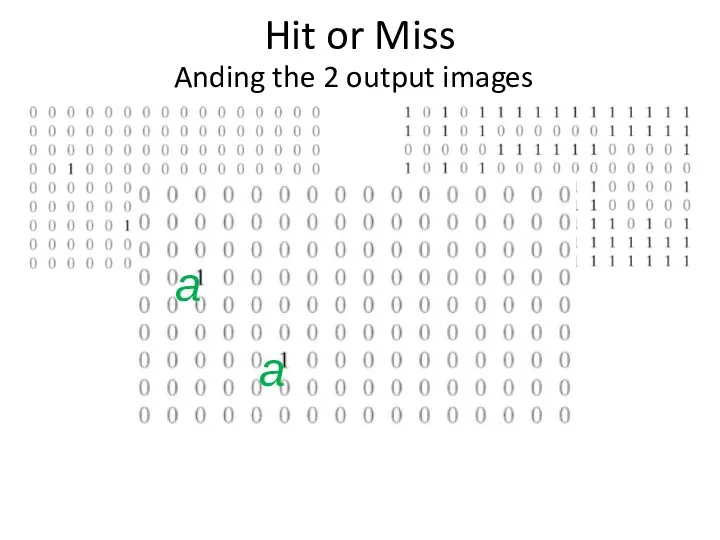 Hit or Miss Anding the 2 output images a a