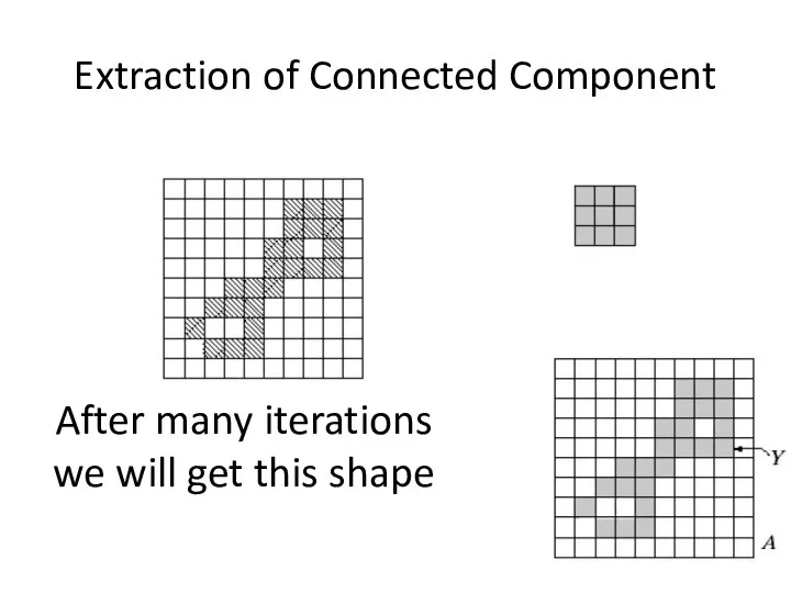 Extraction of Connected Component After many iterations we will get this shape