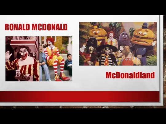 RONALD MCDONALD McDonaldland