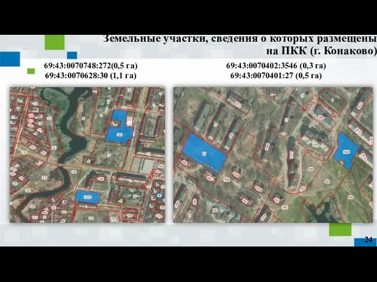 Земельные участки, сведения о которых размещены на ПКК (г. Конаково) 69:43:0070748:272(0,5 га)