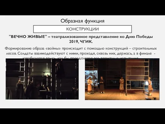 КОНСТРУКЦИИ "ВЕЧНО ЖИВЫЕ" – театрализованное представление ко Дню Победы 2019, ЧГИК. Формирование