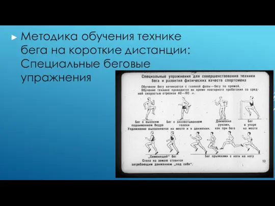 Методика обучения технике бега на короткие дистанции: Специальные беговые упражнения