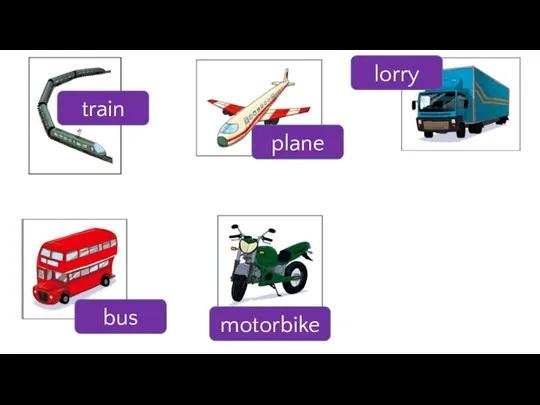 train lorry plane motorbike bus