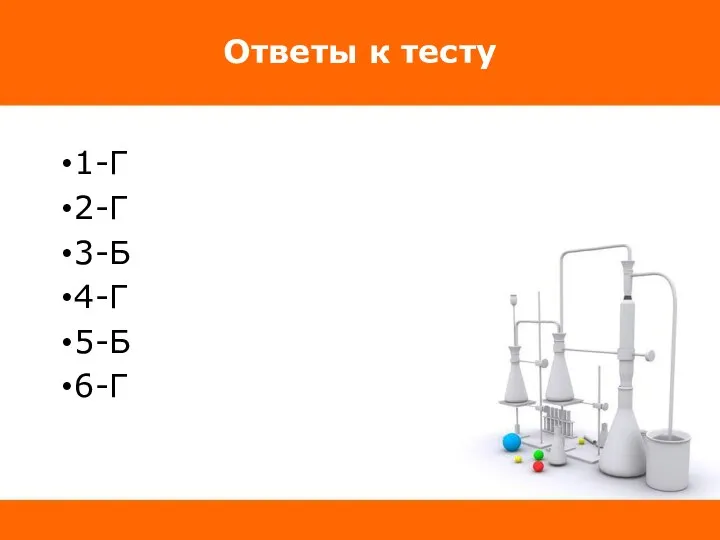 Ответы к тесту 1-Г 2-Г 3-Б 4-Г 5-Б 6-Г