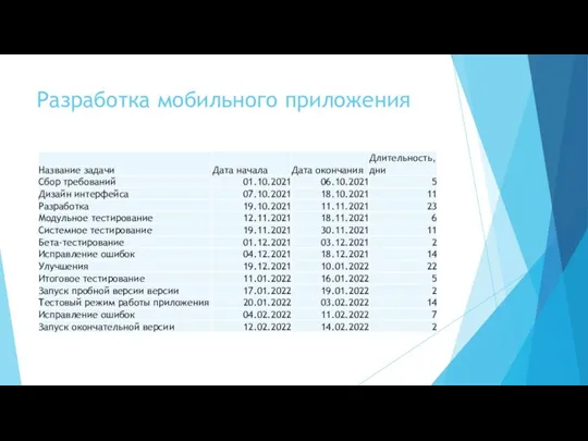 Разработка мобильного приложения