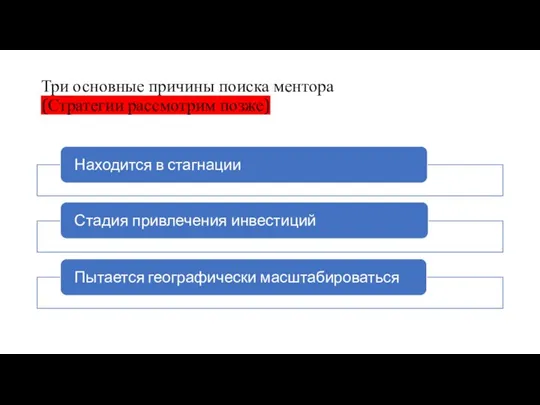 Три основные причины поиска ментора (Стратегии рассмотрим позже)