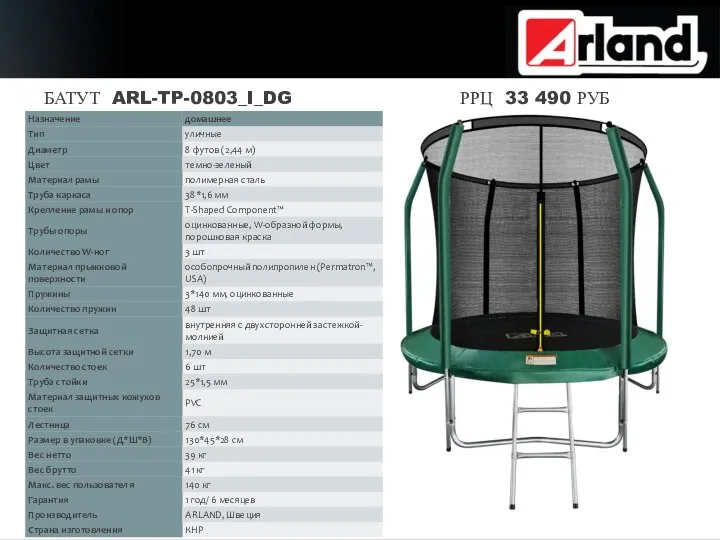 БАТУТ ARL-TP-0803_I_DG РРЦ 33 490 РУБ