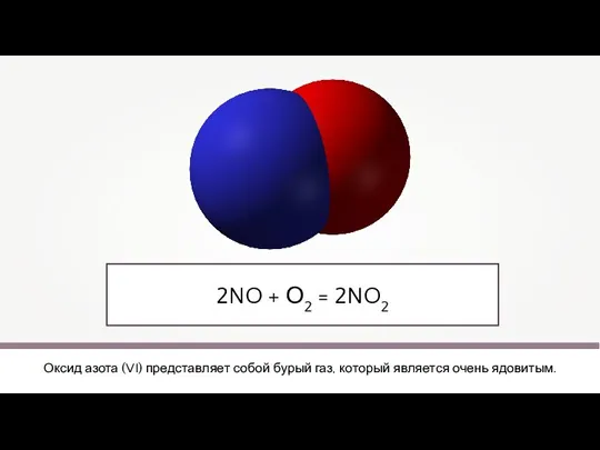 2NO + О2 = 2NO2