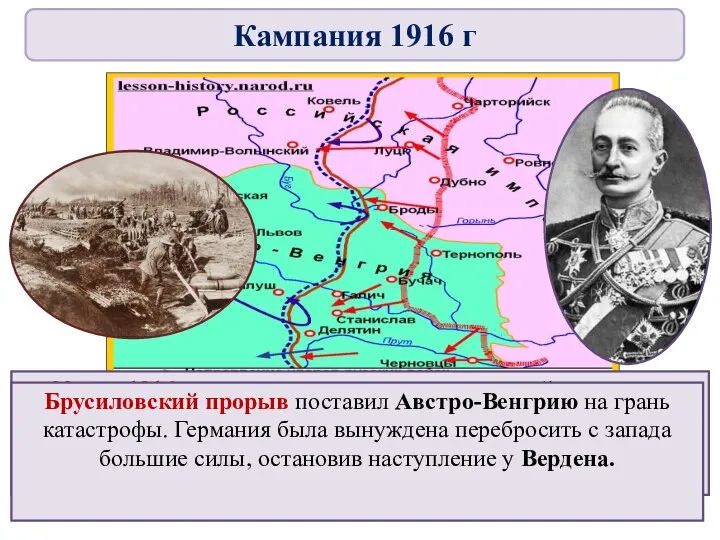 22 мая 1916 г. после массированного артиллерийского удара русские войска двинулись в