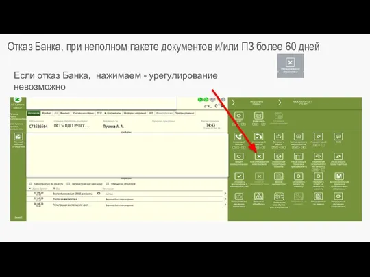 Отказ Банка, при неполном пакете документов и/или ПЗ более 60 дней Если