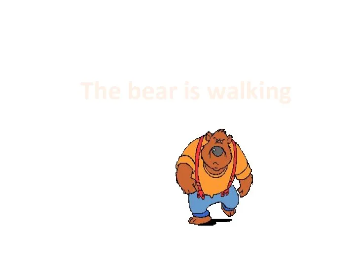 The bear is walking