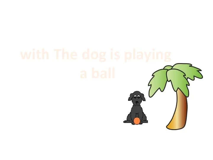 The dog is playing with a ball