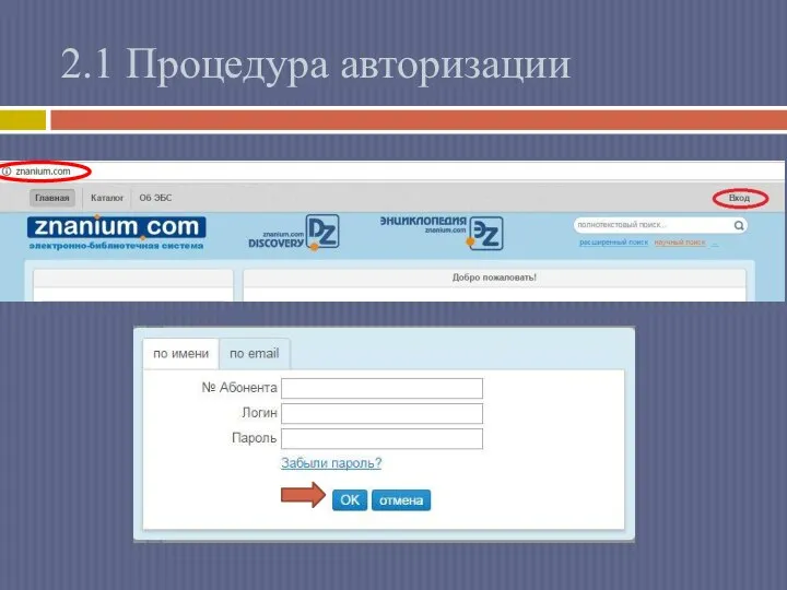 2.1 Процедура авторизации