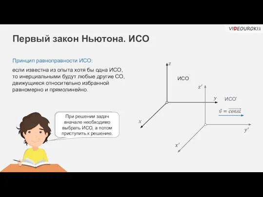 ИСО’ ИСО Принцип равноправности ИСО: если известна из опыта хотя бы одна