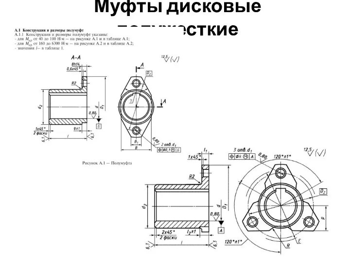 Муфты дисковые полужесткие