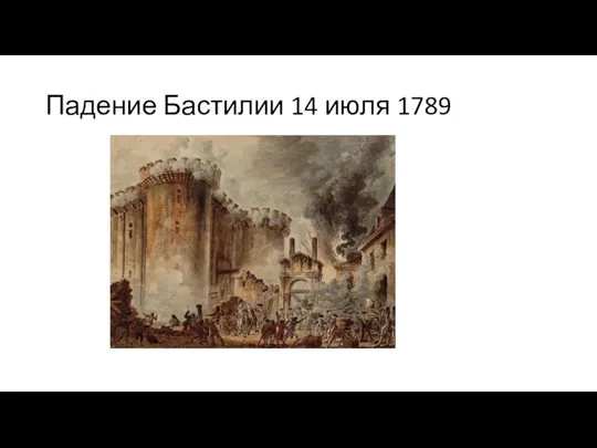 Падение Бастилии 14 июля 1789