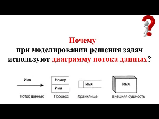 Почему при моделировании решения задач используют диаграмму потока данных?