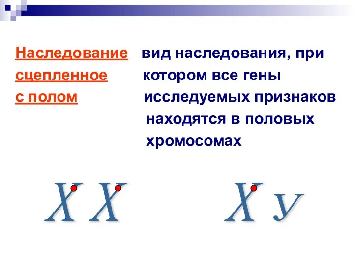 Наследование вид наследования, при сцепленное котором все гены с полом исследуемых признаков