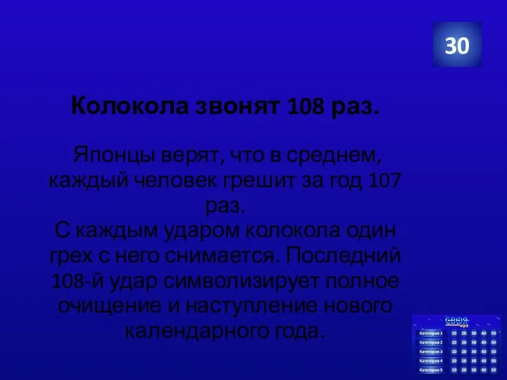 Колокола звонят 108 раз. Японцы верят, что в среднем, каждый человек грешит