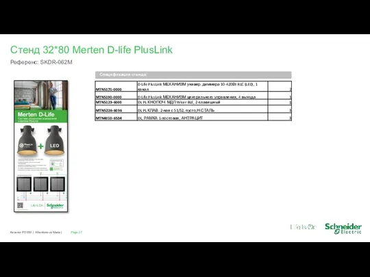 Стенд 32*80 Merten D-life PlusLink Референс: SKDR-062M Page Каталог POSM | Kharitonova Maria |