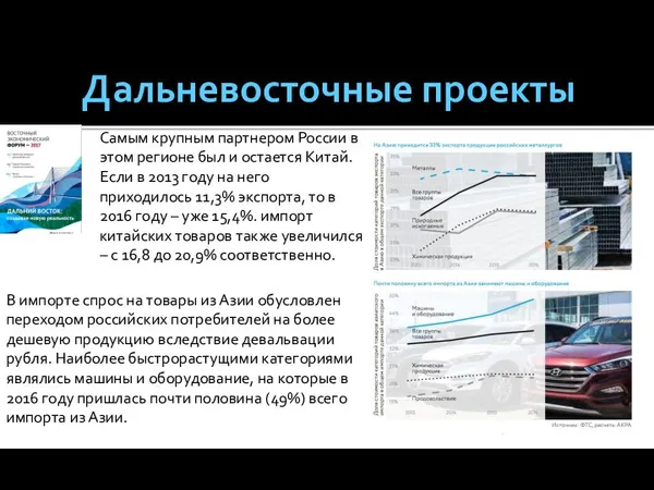 Дальневосточные проекты Cамым крупным партнером России в этом регионе был и остается