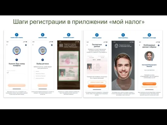 Шаги регистрации в приложении «мой налог»