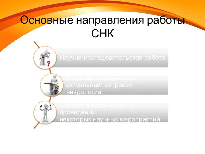 Основные направления работы СНК