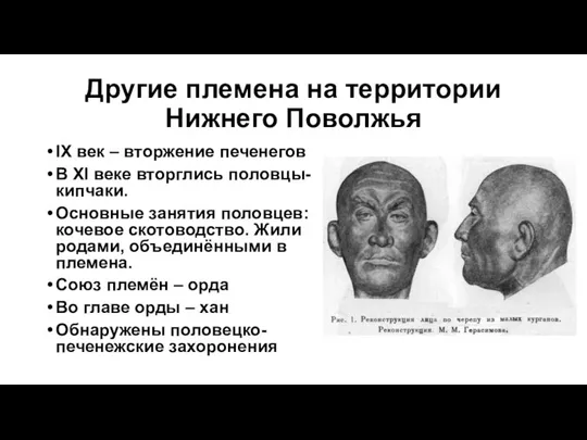 Другие племена на территории Нижнего Поволжья IX век – вторжение печенегов В