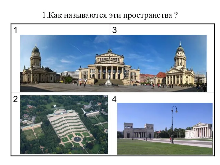 1.Как называются эти пространства ?