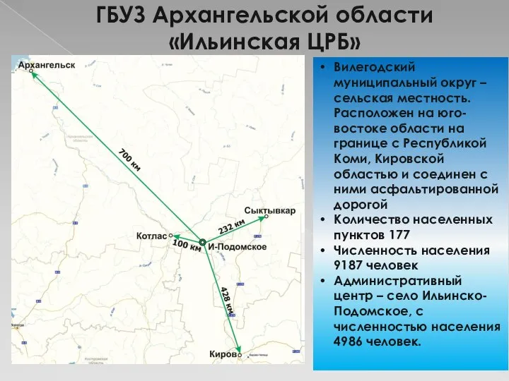 Вилегодский муниципальный округ – сельская местность. Расположен на юго-востоке области на границе