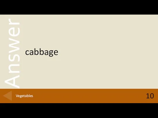 cabbage 10 Vegetables