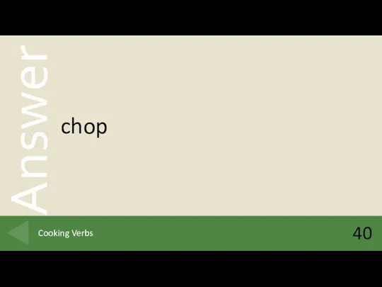 chop 40 Cooking Verbs