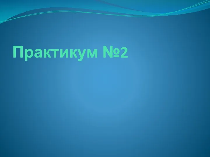 Практикум №2