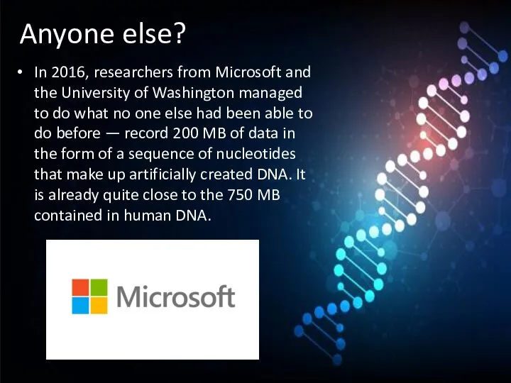 Anyone else? In 2016, researchers from Microsoft and the University of Washington