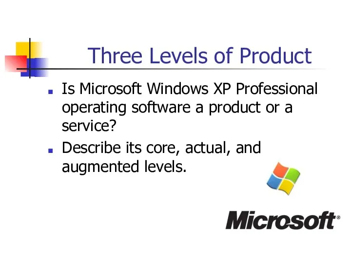 Is Microsoft Windows XP Professional operating software a product or a service?