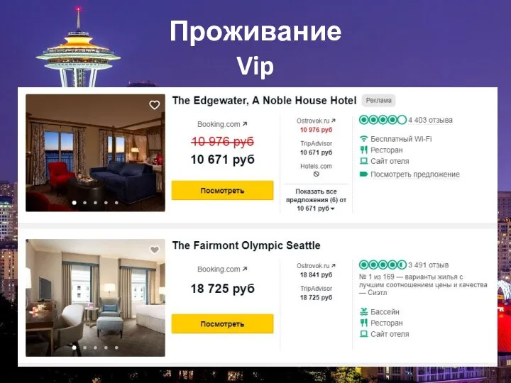 Проживание Vip