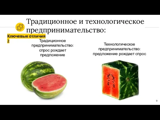 Традиционное и технологическое предпринимательство: Ключевые отличия 2 Традиционное предпринимательство: спрос рождает предложение