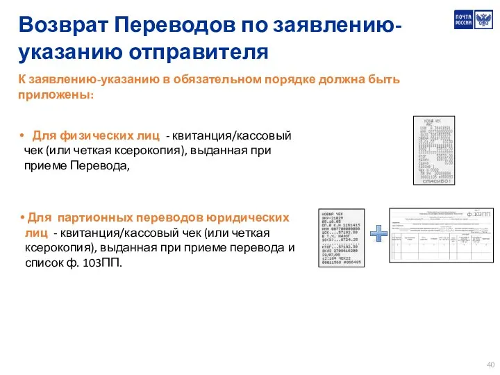 К заявлению-указанию в обязательном порядке должна быть приложены: Возврат Переводов по заявлению-указанию