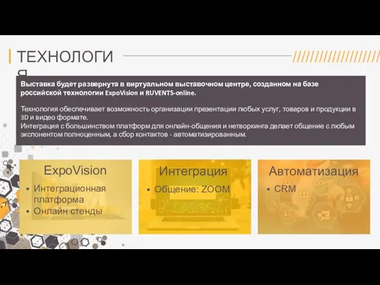 ТЕХНОЛОГИЯ Выставка будет развернута в виртуальном выставочном центре, созданном на базе российской