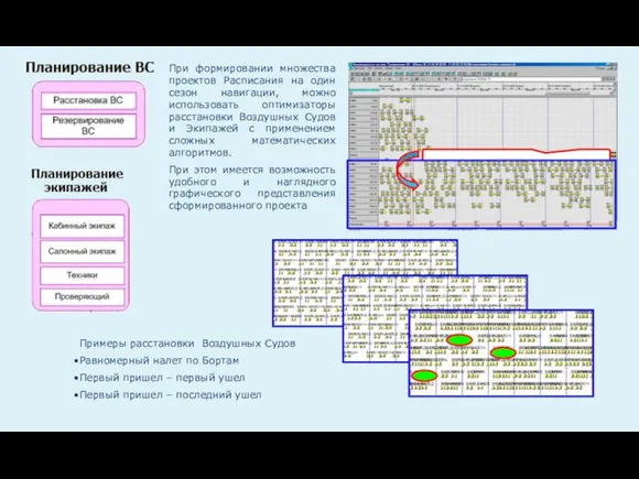 При формировании множества проектов Расписания на один сезон навигации, можно использовать оптимизаторы