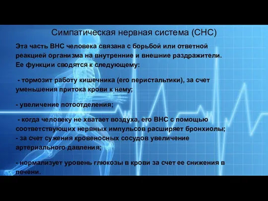 Эта часть ВНС человека связана с борьбой или ответной реакцией организма на