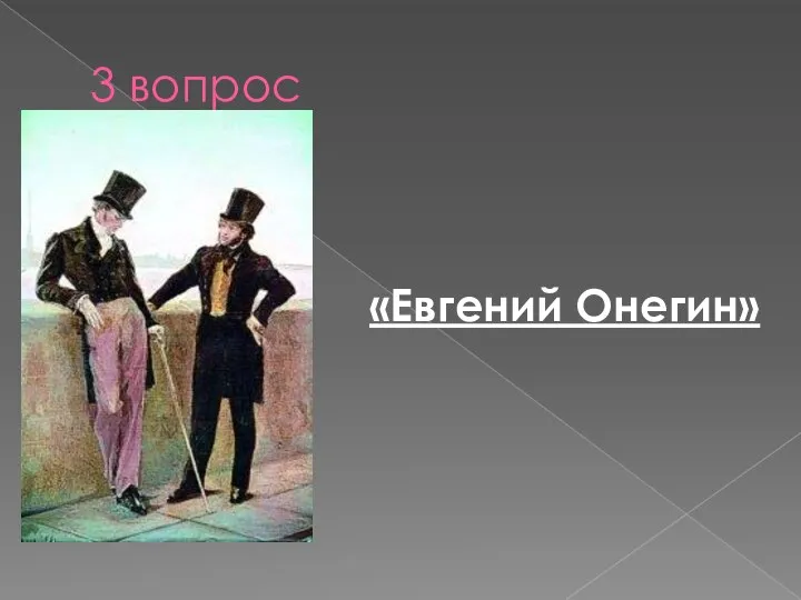 3 вопрос «Евгений Онегин»