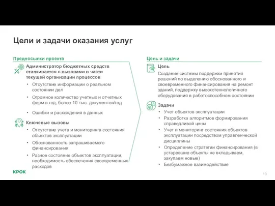 Задачи Учет объектов эксплуатации Разработка алгоритмов формирования справедливой цены Учет и мониторинг