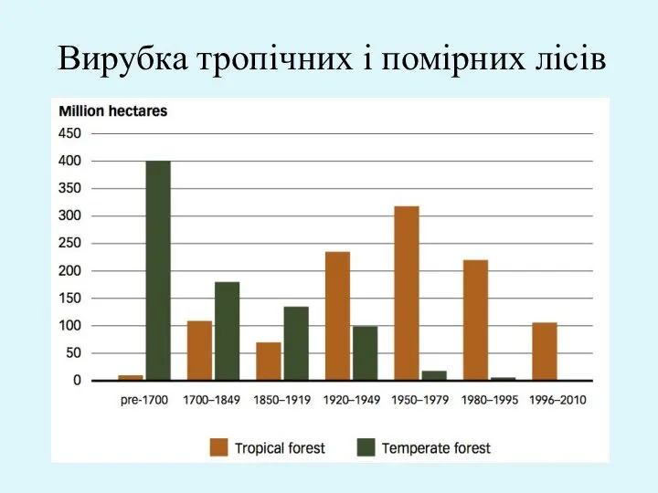 Вирубка тропічних і помірних лісів