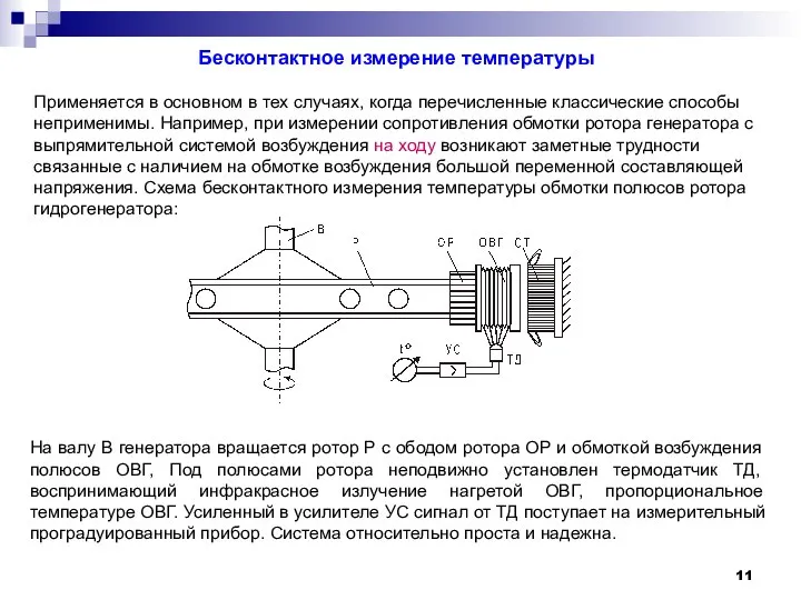 Бесконтактное измерение температуры Применяется в основном в тех случаях, когда перечисленные классические