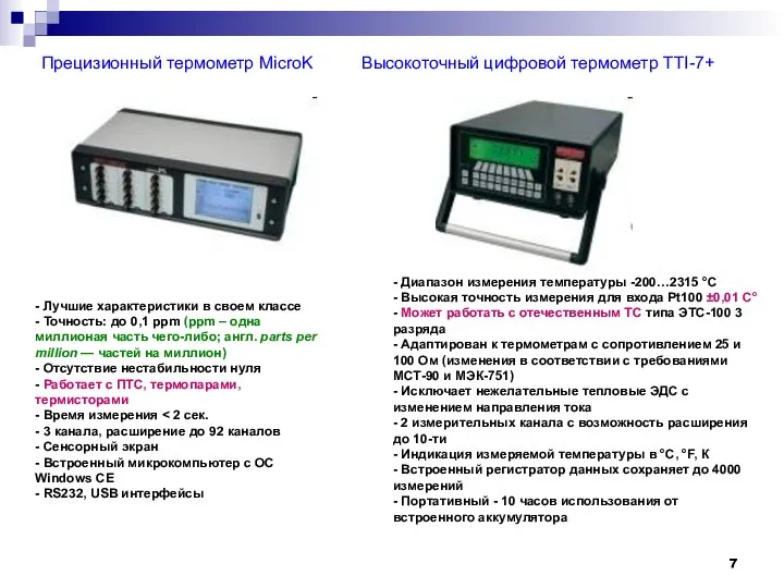 Прецизионный термометр MicroK - Лучшие характеристики в своем классе - Точность: до