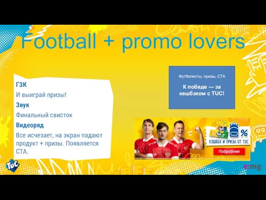 Football + promo lovers ГЗК И выиграй призы! Звук Финальный свисток Видеоряд