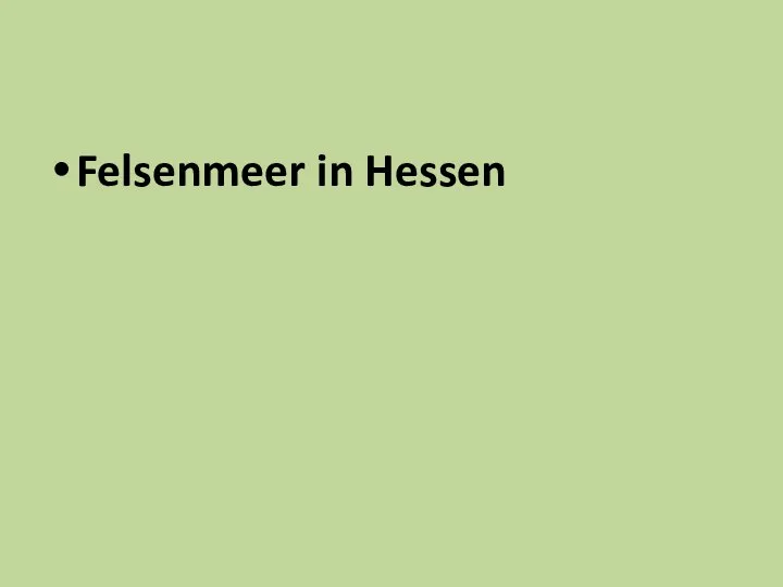 Felsenmeer in Hessen