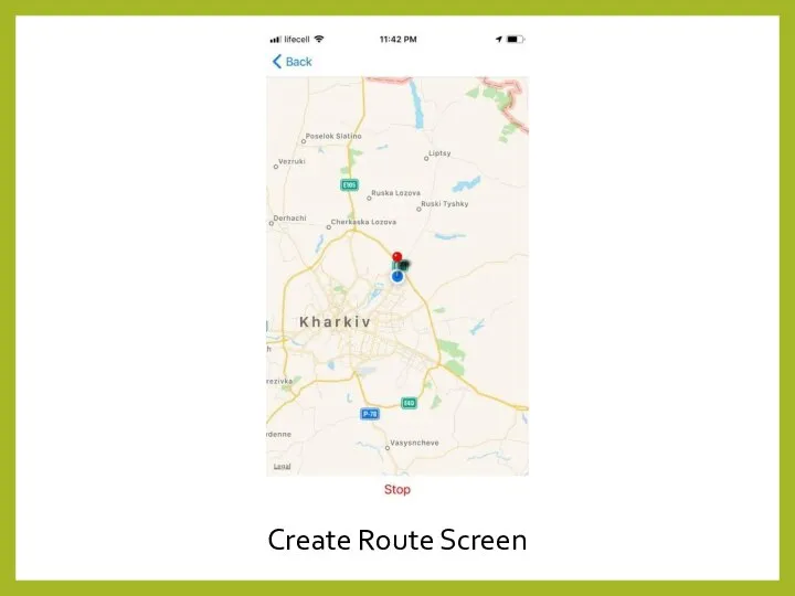 Create Route Screen